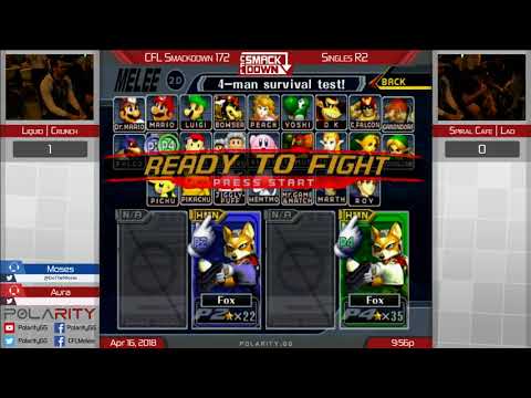 CFL Smackdown 172 Melee - Liquid | Crunch (Fox) vs SC | Lad (Fox) - Winners R2