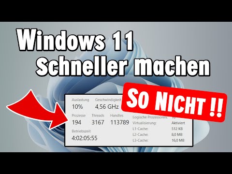 Windows 11 schneller machen - Bessere Leistung weniger Hintergrundprozesse Apps - Lower Processes