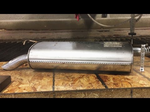 Car Muffler vs 60,000 PSI Waterjet Cutter Video