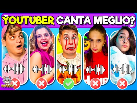 Youtuber Canta Meglio? Indovina lo Youtuber il Canzone🎤🎵 Ninna e Matti, Dani e Robbi, Me contro te