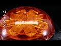 LED maják UFO 16×3 W / 12 – 24 V – oranžový, pevná montáž, ECE R65 - Video Youtube