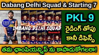 Dabang Delhi Pro Kabaddi Season 9 Full Squad & Starting 7 | PKL 9 Dabang Delhi Team | GBB Sports