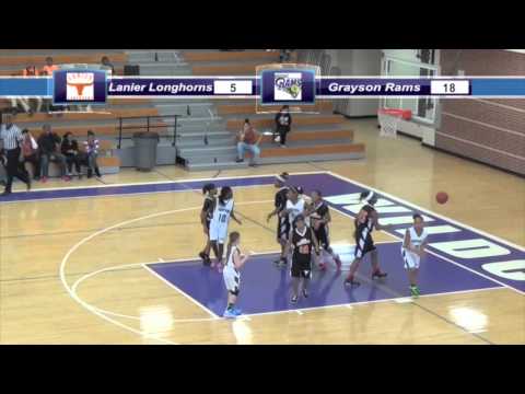 TwinSportsTV: Lanier Longhorns vs Grayson Rams 6th Grade Highlight