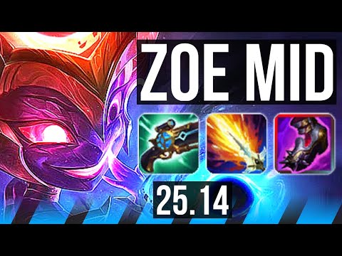 ZOE vs GALIO (MID) | 9/1/12, 66% winrate | KR Challenger | 25.14