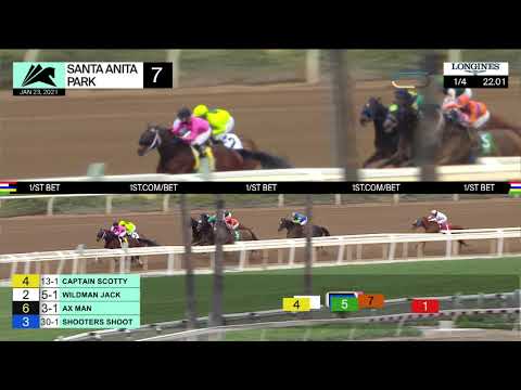 Wildman Jack wins Race 7 on Saturday, January 23rd, 2021 at Santa Anita Park.