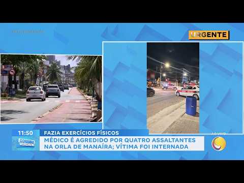 Médico é agredido por quatro assaltantes na Orla de Manaíra; vítima foi internada