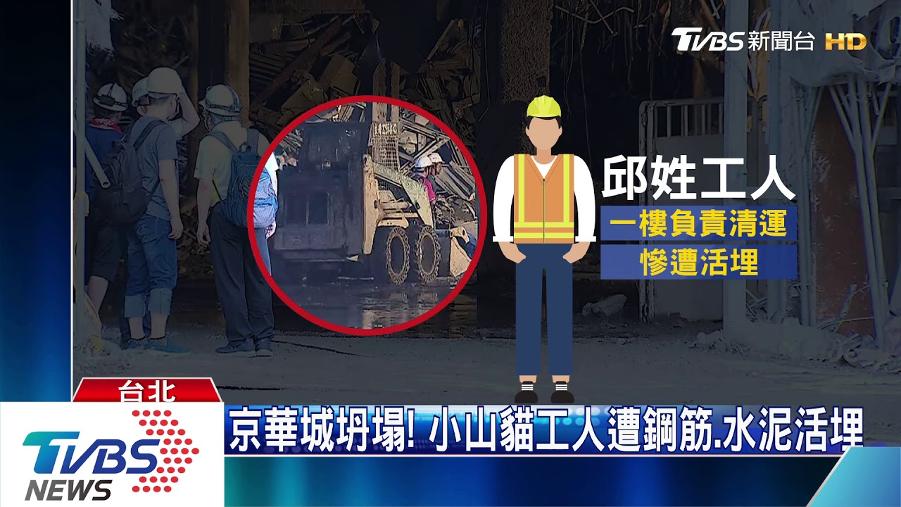 京華城坍塌！　小山貓工人遭鋼筋、水泥活埋