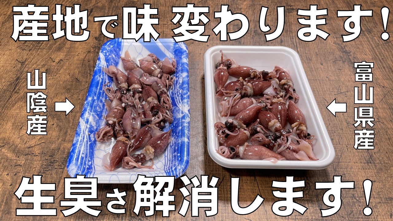 料理人が教える！覚えたら一生使える！【ホタルイカは産地で味が変わります！】生臭さが ほぼ無くなる下処理の方法！料理によってホタルイカの産地を使い分け！