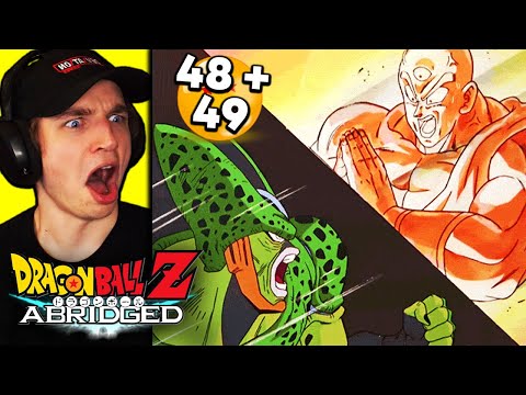 Tien Is a BEAST... | DBZ: Abridged REACTION Episode 48 + 49