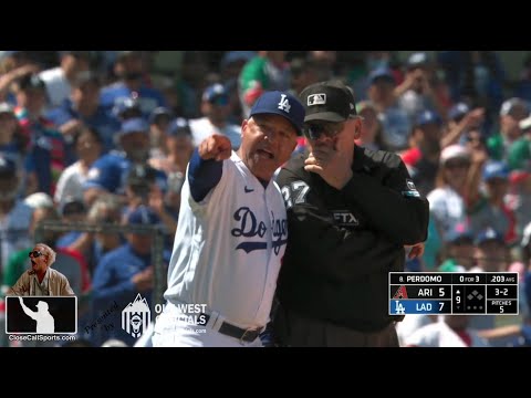 Ejection 041 - Dave Roberts Shoots Out of Dugout to Argue Check Swing and is Tossed by Larry Vanover