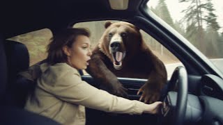 Woman Tries to Pet Grizzly Bear at National Park...