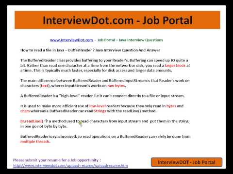 How To Read A File In Java Using Bufferreader Java Interview Question And Answer