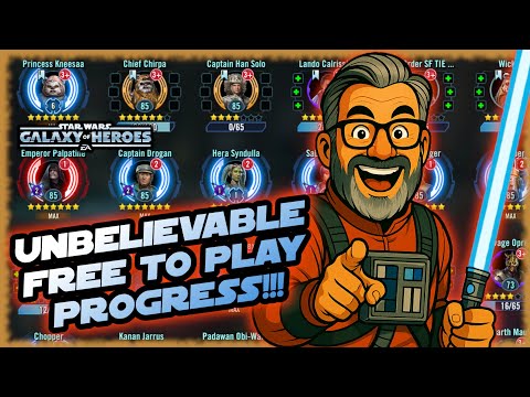 Ridiculous, Crazy Progress!!! One Month, Free to Play, Leia Organa Farming in SWGOH!