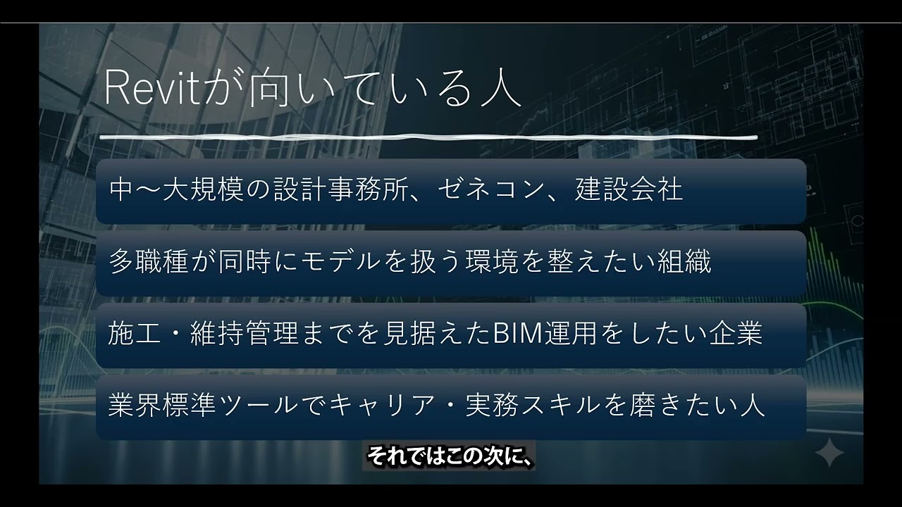 【BIMシリーズ】Revitの概要と、操作方法の簡単な説明