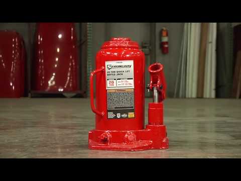 Strongway Hydraulic Quick Lift Bottle Jack - 20-Ton Capacity, 9 1/2in.17 13/16in. Lift Range