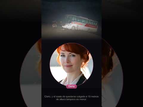 En medio de la oscuridad y temperaturas bajo cero, un colectivo se salió de la ruta y quedó colgado