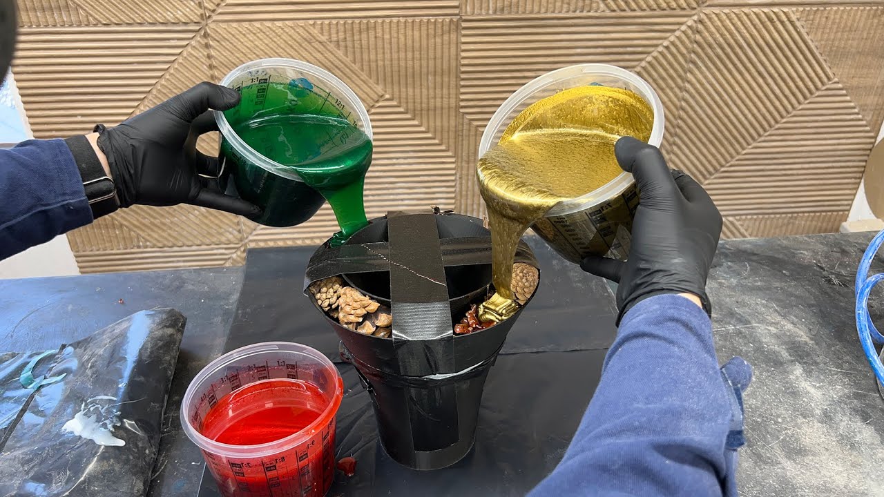 Turning Pine Cones into Stunning Christmas Resin Vases