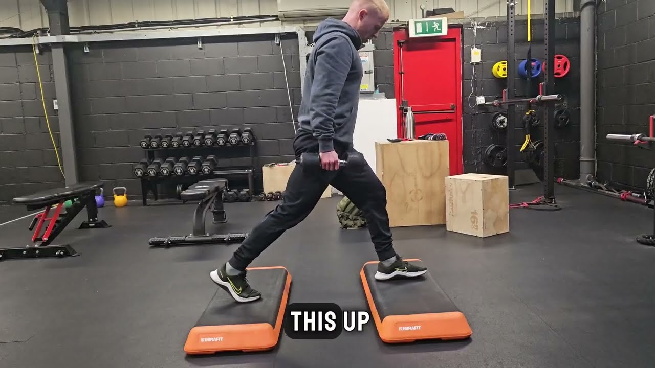 Dual Elevated Split Squat (for better depth and stronger legs)