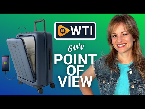 Aerotrunk Airline Approved Carry On Luggage with Front Pocket - Premium Hard Shell Expandable Suitcase with Spinner Wheels - WTI product video review