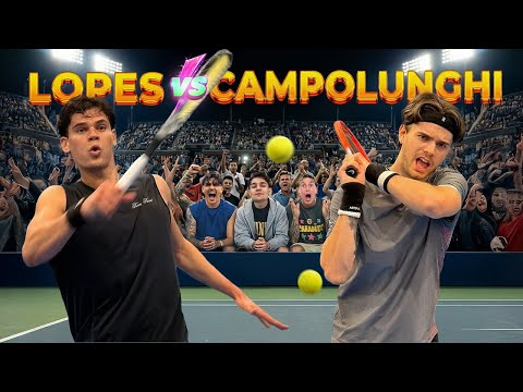 🎾 LOPES VS CAMPOLUNGHI in TENNIS | Down to the last point