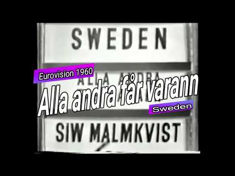 Eurovision 1960 - Siw Malmkvist - Alla andra får varann