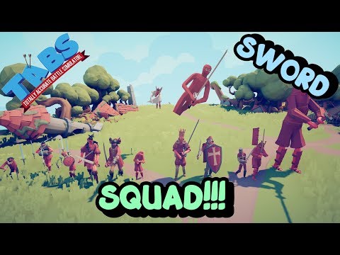 TABS | Sword Squad Vs Every 100 Units (Strong Units=10) - Totally Accurate Battle Simulator