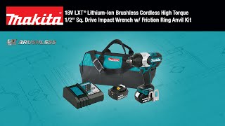 MAKITA 18V LXT® Brushless 1/2" Impact Wrench Kit - Thumbnail