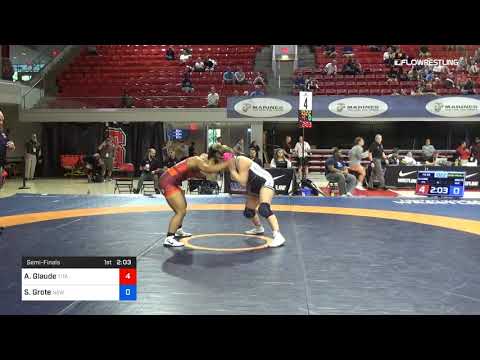 68 Kg Semifinal Alexandria Glaude Titan Mercury Wrestling Club TMWC Vs Skylar Grote New York Athle