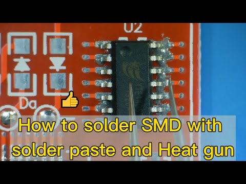 Andonstar-- How to solder SMD with Solder Paste and Hot air (heat gun) ｜Reflow Soldering