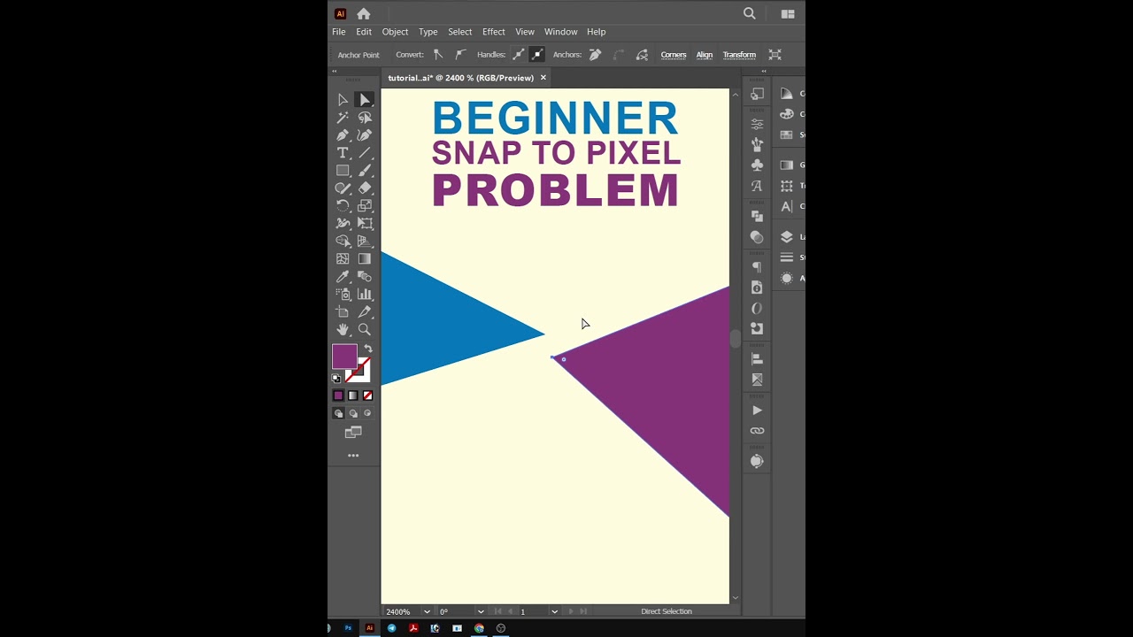 Snap to Pixel Problem Fix in Adobe Illustrator | Accurate Vector Solution #shorts #foryou