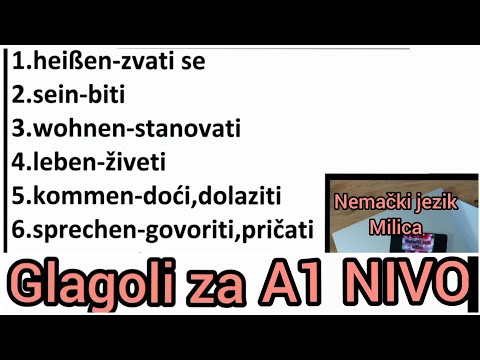 ● 150 GLAGOLA ZA A1 NIVO ● LISTA GLAGOLA ZA A1 NIVO ● GLAGOLI ZA A1 NIVO