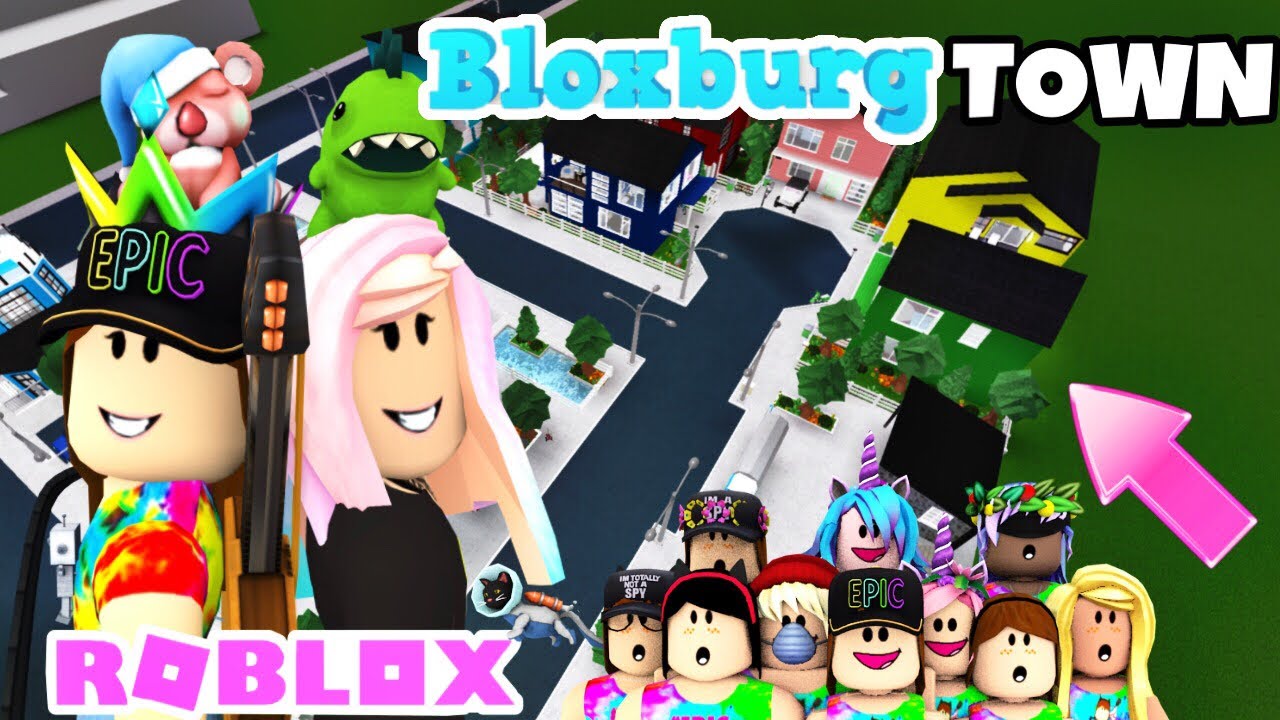TOUR OF MY SISTERS BLOXBURG TOWN! ROBLOX
