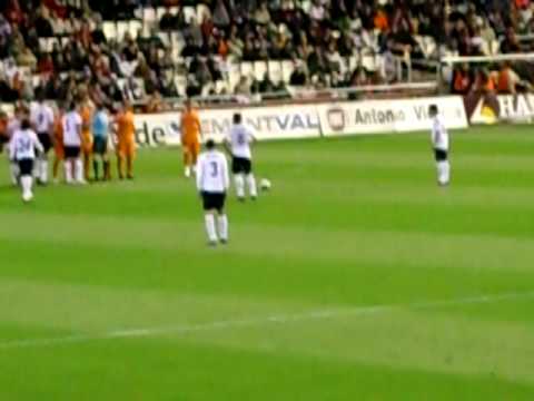 Valencia 1-1 Xerez Gol de falta de Mata