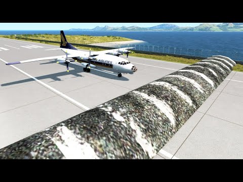 Planes Vs Massive Speed Bumps – BeamNG.Drive
