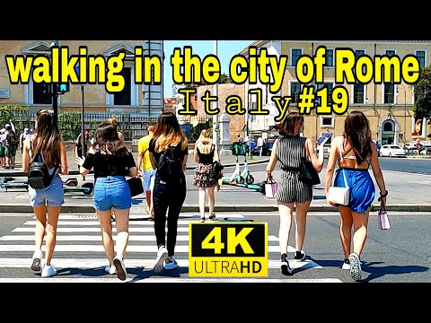 4k walking in the city of Rome Italy 2021 piazza Della Republica