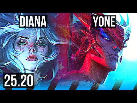 DIANA vs YONE (MID) | KR Master | 25.20