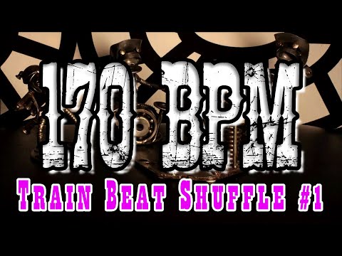 170 BPM - Train beat shuffle #1 - 4/4 Drum Beat - Drum Track