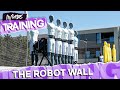 Real Madrid players vs ROBOT FOOTBALL WALL