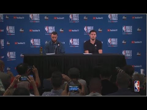 Stephen Curry and Klay Thompson |  NBA Finals Game 2 Postgame Interview