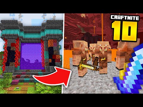 Craftnite 2: Episode 10 - I FINALLY EXPLORED THE NETHER... (scary)