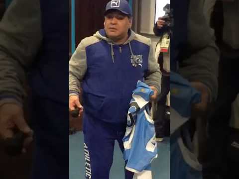 Las palabras de Diego Armando Maradona en el vesturia Puma en Leicester.