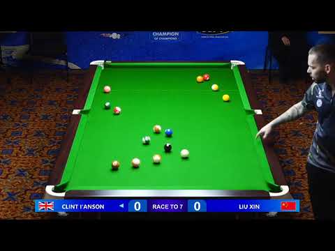 Clint I'Anson VS Liu Xin | Race To 7 - 8 Ball Heyball Champion of Champions.