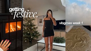 GETTING INTO THE FESTIVE SPIRIT ✨ | picking our tree, decorating & baking gingerbread | vlogmas 1