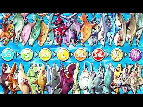 ALL 33 SHARKS UNLOCKED (MUTANT) (HUNGRY SHARK WORLD)