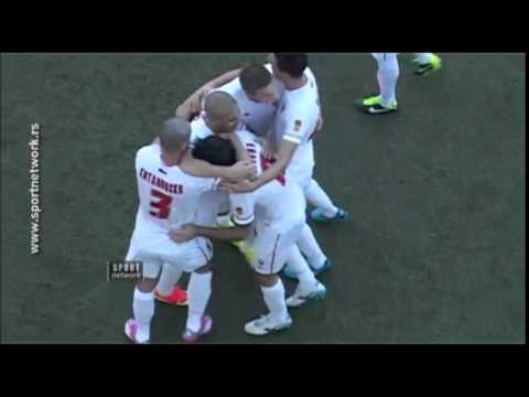 Pogodak Stefana Babovića na utakmici 9. kola JSL Voždovac - Jagodina 1:0 (1:0)