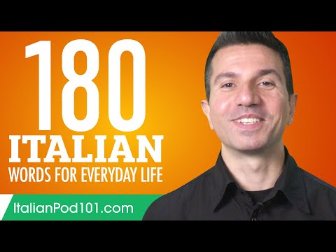 180 Italian Words for Everyday Life - Basic Vocabulary #9