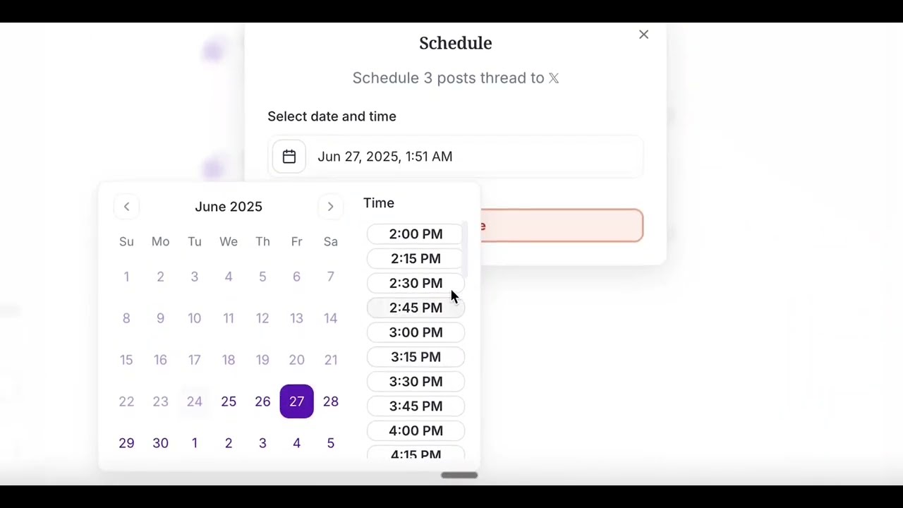 Postel X (Twitter) Growth Tool - Post Editor Functionality
