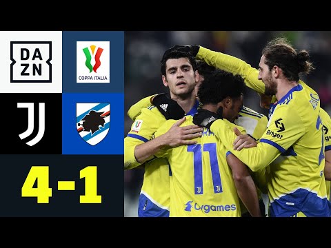 Freistoß, Kopfball, Elfer! Alte Dame in Torlaune: Juventus - Sampdoria 4:1 | Coppa Italia | DAZN