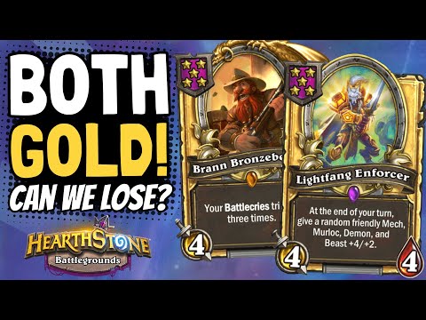 GOLDEN BRANN AND GOLDEN LIGHTFANG on the SAME TEAM! My Best Board Yet! | Battlegrounds | Hearthstone