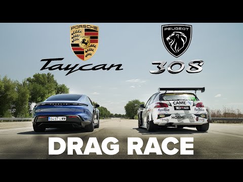 PEUGEOT 308 TCR vs PORSCHE TAYCAN: DRAG RACE